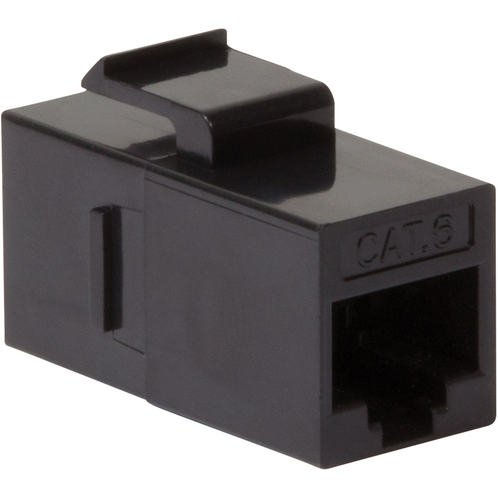 Keystone-skarvdon Cat6 UTP 2 x RJ45 Svart