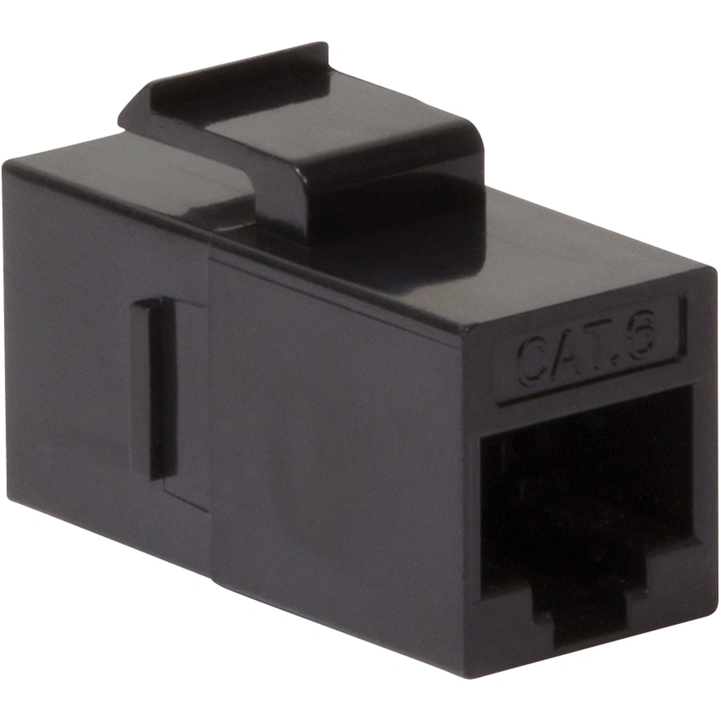 Keystone-skarvdon Cat6 UTP 2 x RJ45 Svart