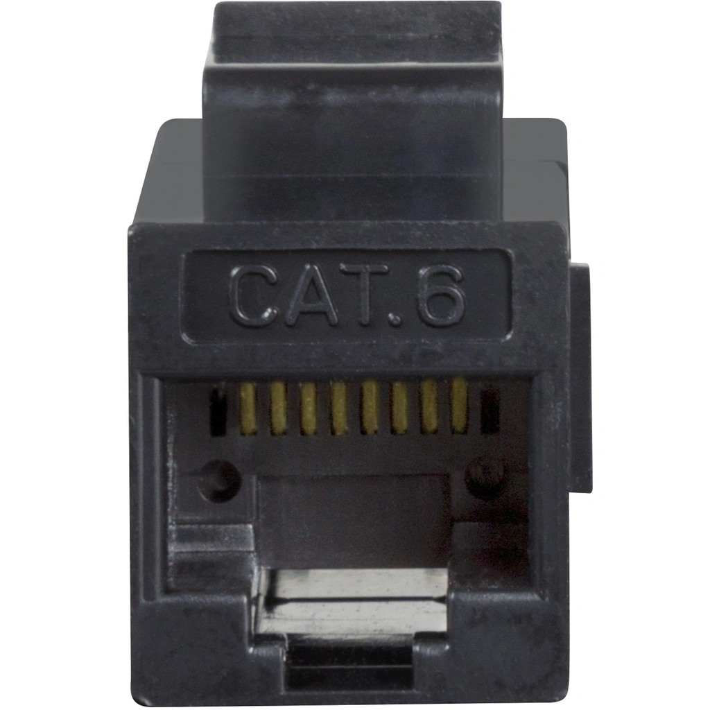 Keystone-skarvdon Cat6 UTP 2 x RJ45 Svart