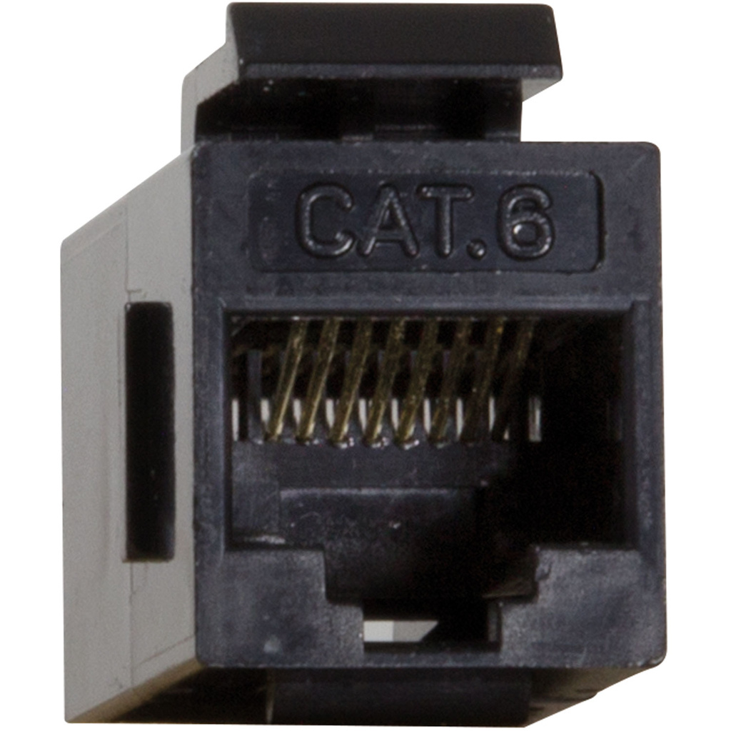 Keystone-skarvdon Cat6 UTP 2 x RJ45 Svart
