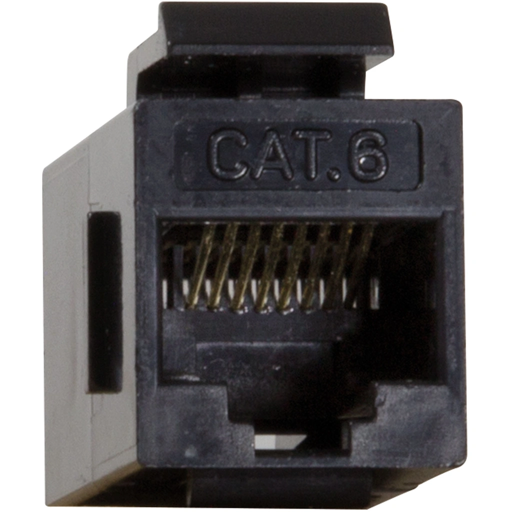 Keystone-skarvdon Cat6 UTP 2 x RJ45 Svart