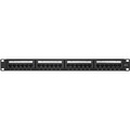 Patchpanel 24-portar Cat6 för 19" rack U1 Svart