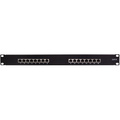 Patchpanel 16-portar Cat6 för 19" rack U1 Svart