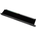 Patchpanel 16-portar Cat6 för 19" rack U1 Svart