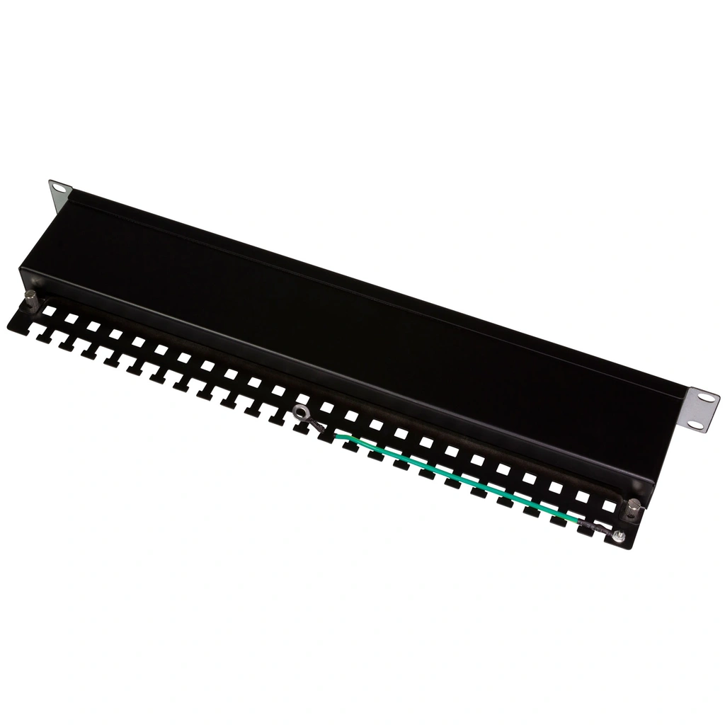 Patchpanel 16-portar Cat6 för 19" rack U1 Svart