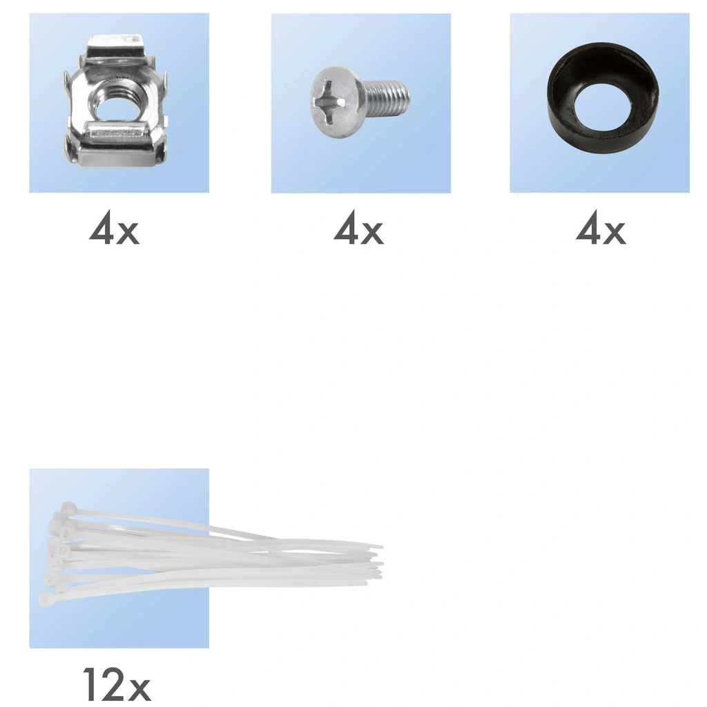 Patchpanel 16-portar Cat6 för 19" rack U1 Svart