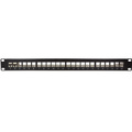 Patchpanel för 24st Keystone-uttag för 19" rack U1 Svart