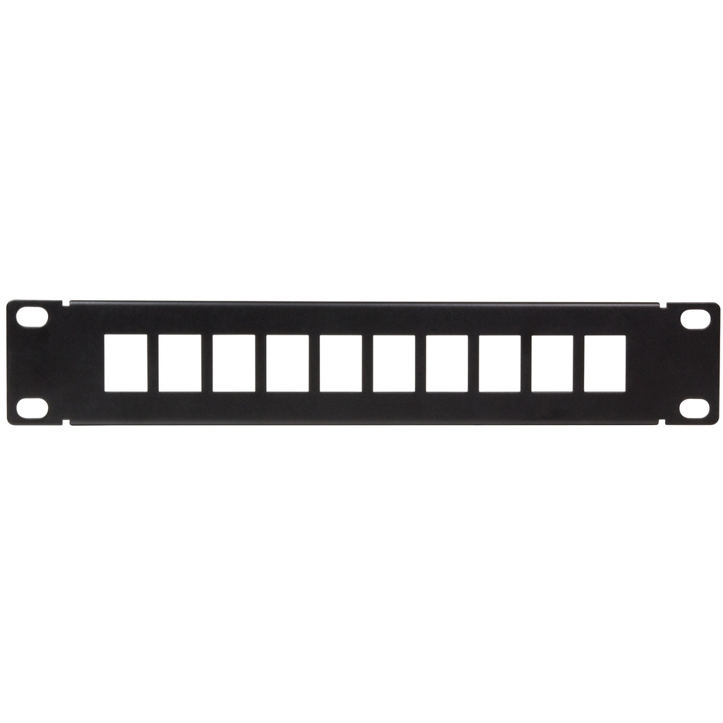 Patchpanel för 10st Keystone-uttag för 10" rack U1 Svart