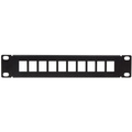 Patchpanel för 10st Keystone-uttag för 10" rack U1 Svart