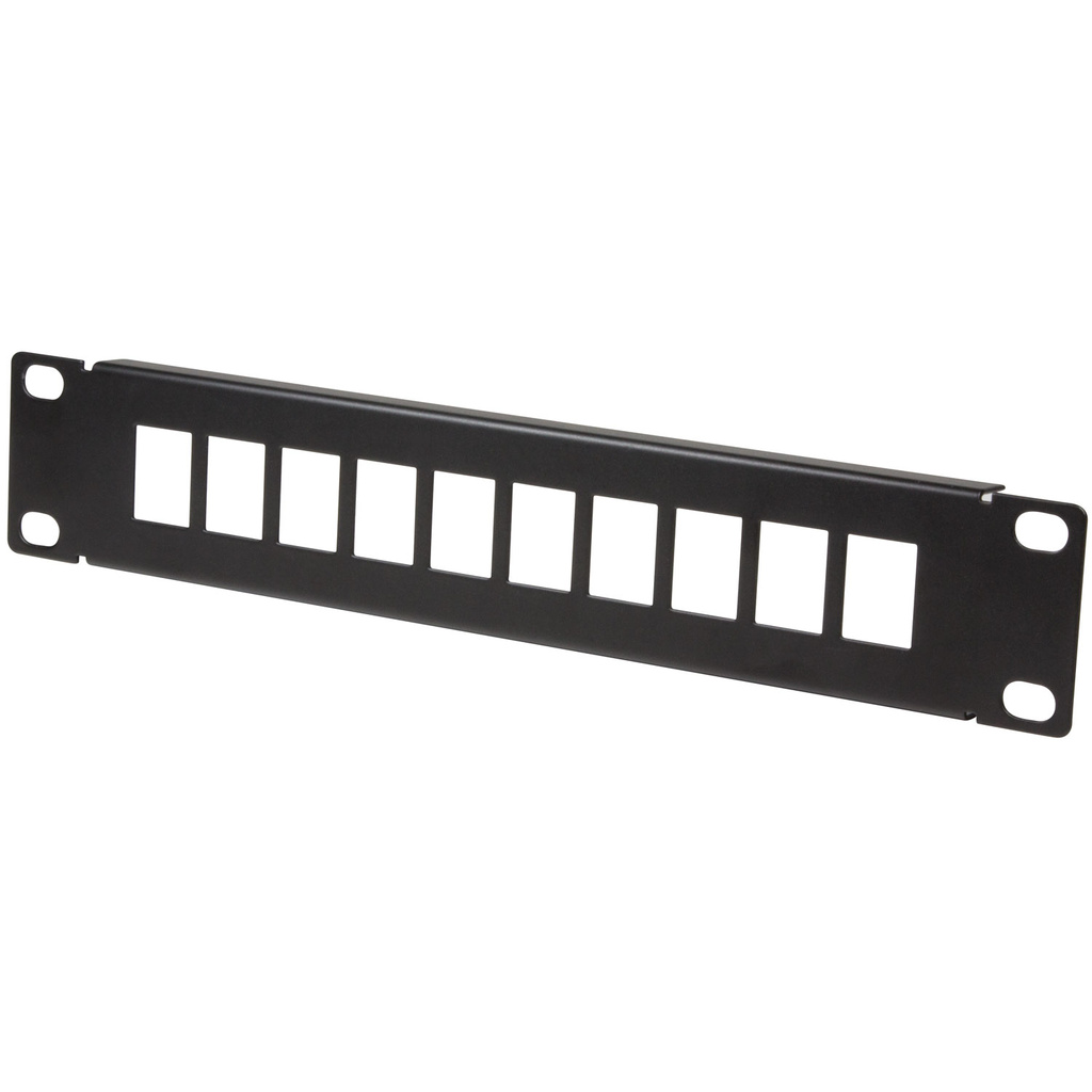 Patchpanel för 10st Keystone-uttag för 10" rack U1 Svart