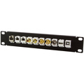 Patchpanel för 10st Keystone-uttag för 10" rack U1 Svart