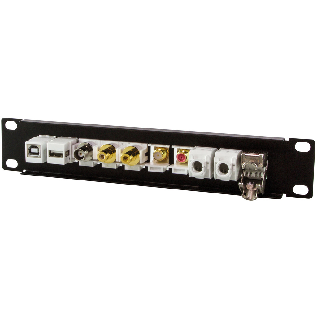 Patchpanel för 10st Keystone-uttag för 10" rack U1 Svart
