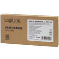 Patchpanel 12-portar Cat6 för 10" rack U1 Svart