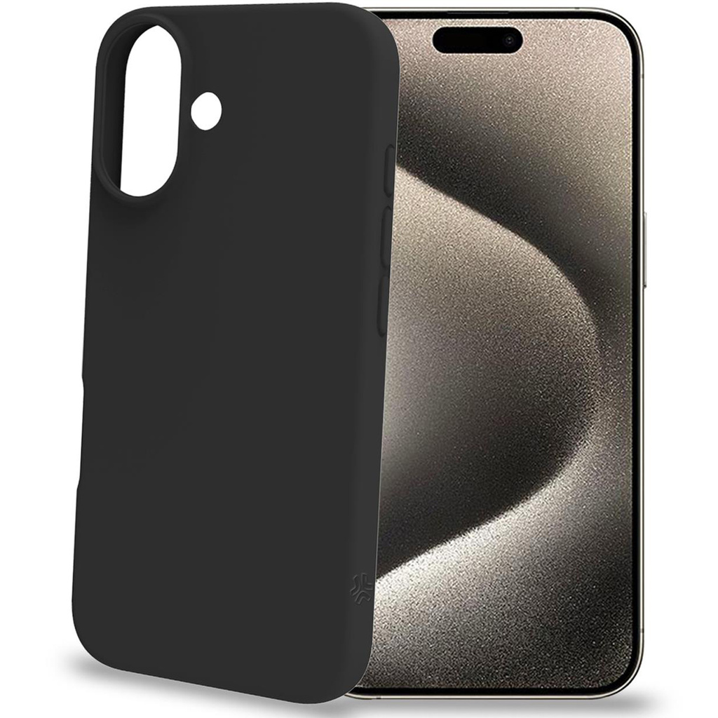 Cromo Soft rubber case iPhone 16 Svart