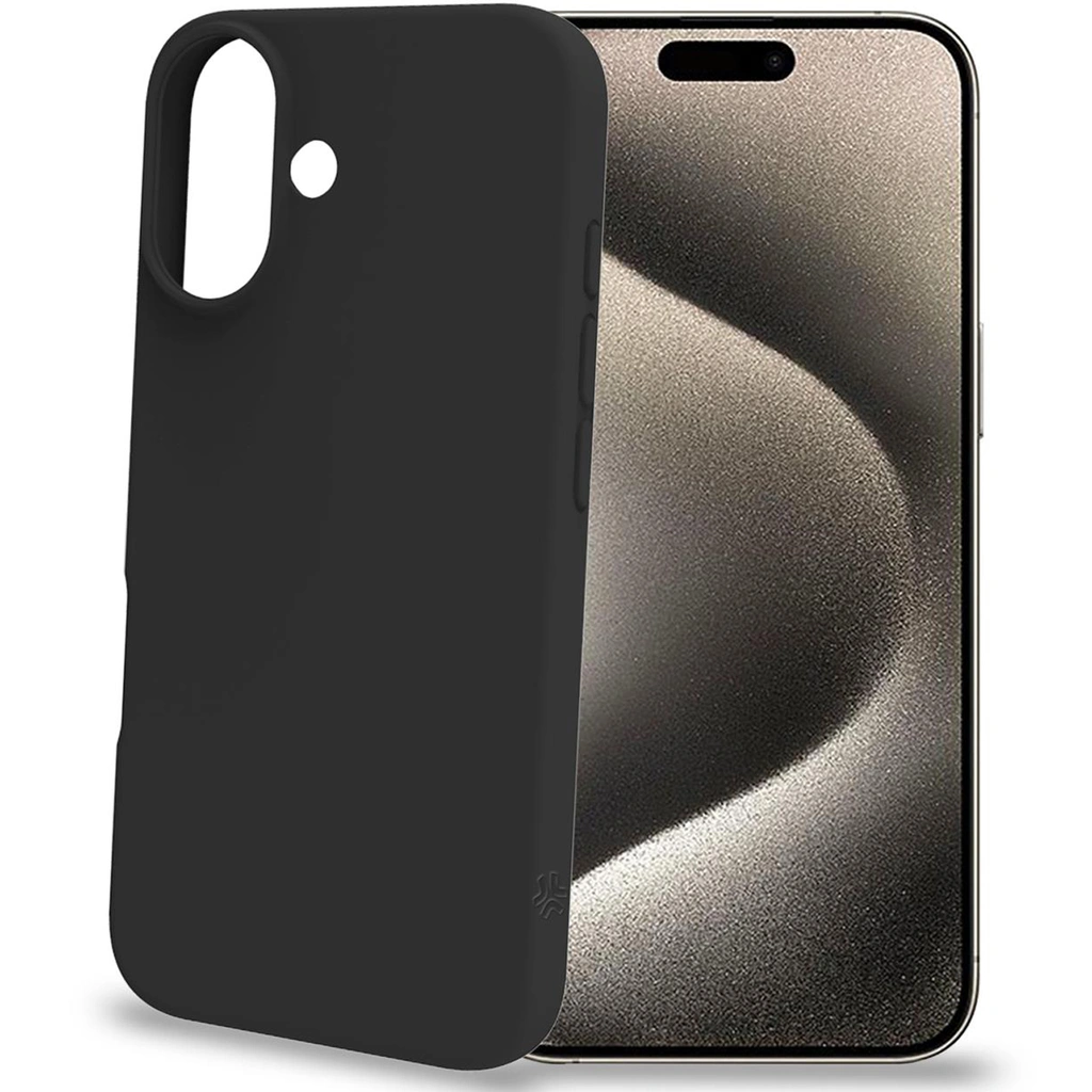 Cromo Soft rubber case iPhone 16 Svart
