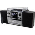 Musik-anläggning Vinyl Radio CD Dubbel-kassett Bluetooth Högtalare MCD5600SW Silvergrå