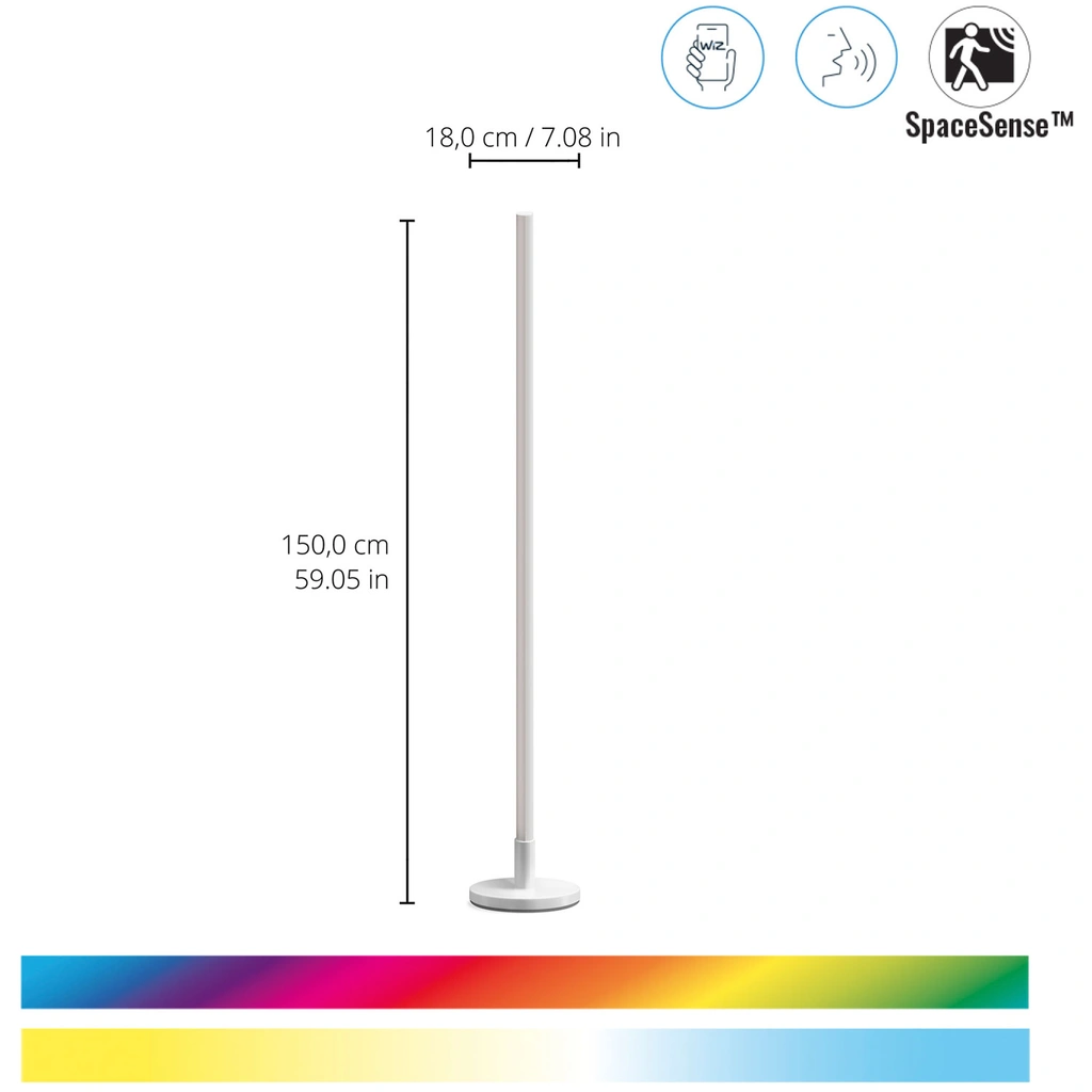 WiFi Pole Golvlampa RGB Multicolor 150cm