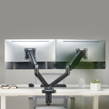 Monitorarm dubbel med fjäder 17"-32" Svart