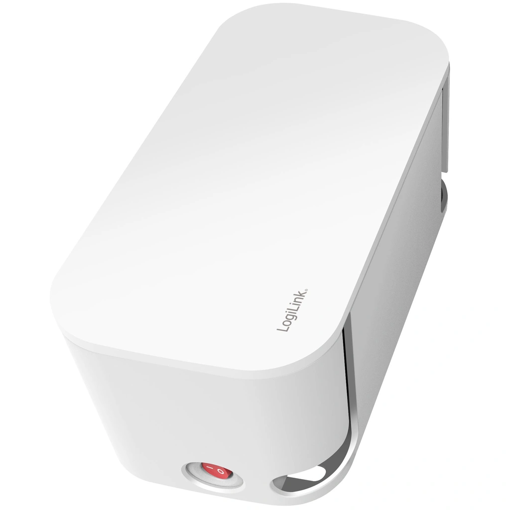 Cable box - Kabelgömma med grenuttag + USB-A/USB-C-laddning Vit