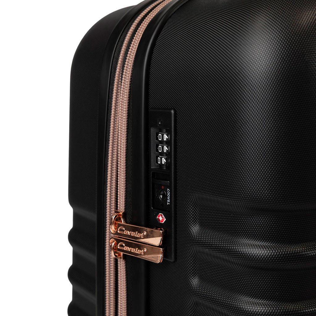 Suitcase Pasadena Medium Black/Rosegold