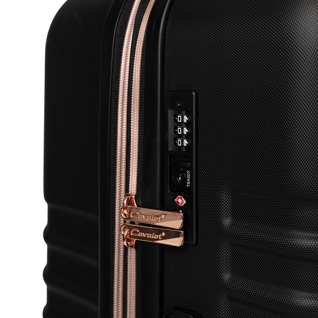 Suitcase Pasadena Large Black/Rosegold