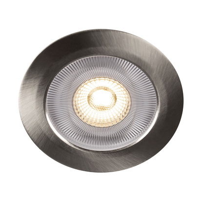 Alice 12V Infälld downlight 2700K IP44 340lm Borstad stål 1-pack