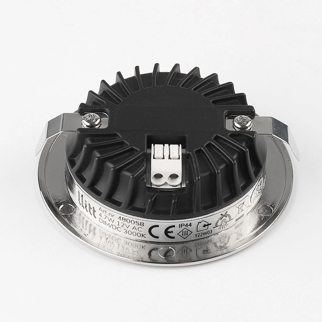 Alice 12V Infälld downlight 3000K IP44 340lm Borstad stål 1-pack