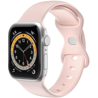 Armband till Apple Watch 42/44/45mm Silikon Rosa