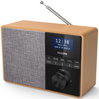 Köksradio med Bluetooth. Streama din favorit-pod eller musik till frukosten. Trähölje