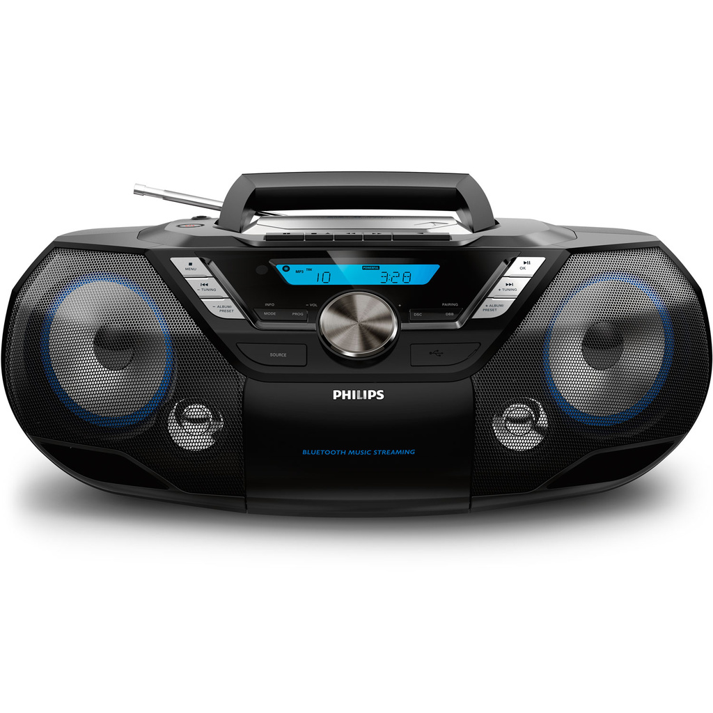Boombox CD/Radio/Kassett/Bluetooth/USB AZB798T/12 Svart