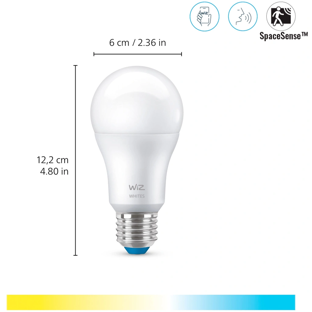 WiFi Smart LED E27 60W 806lm Varm-kallvit 2-pack
