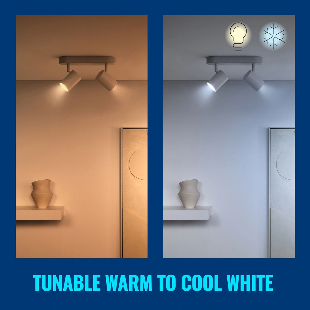 WiFi Smart LED GU10 50W 345lm Färg + Varm-kallvit 2-pack