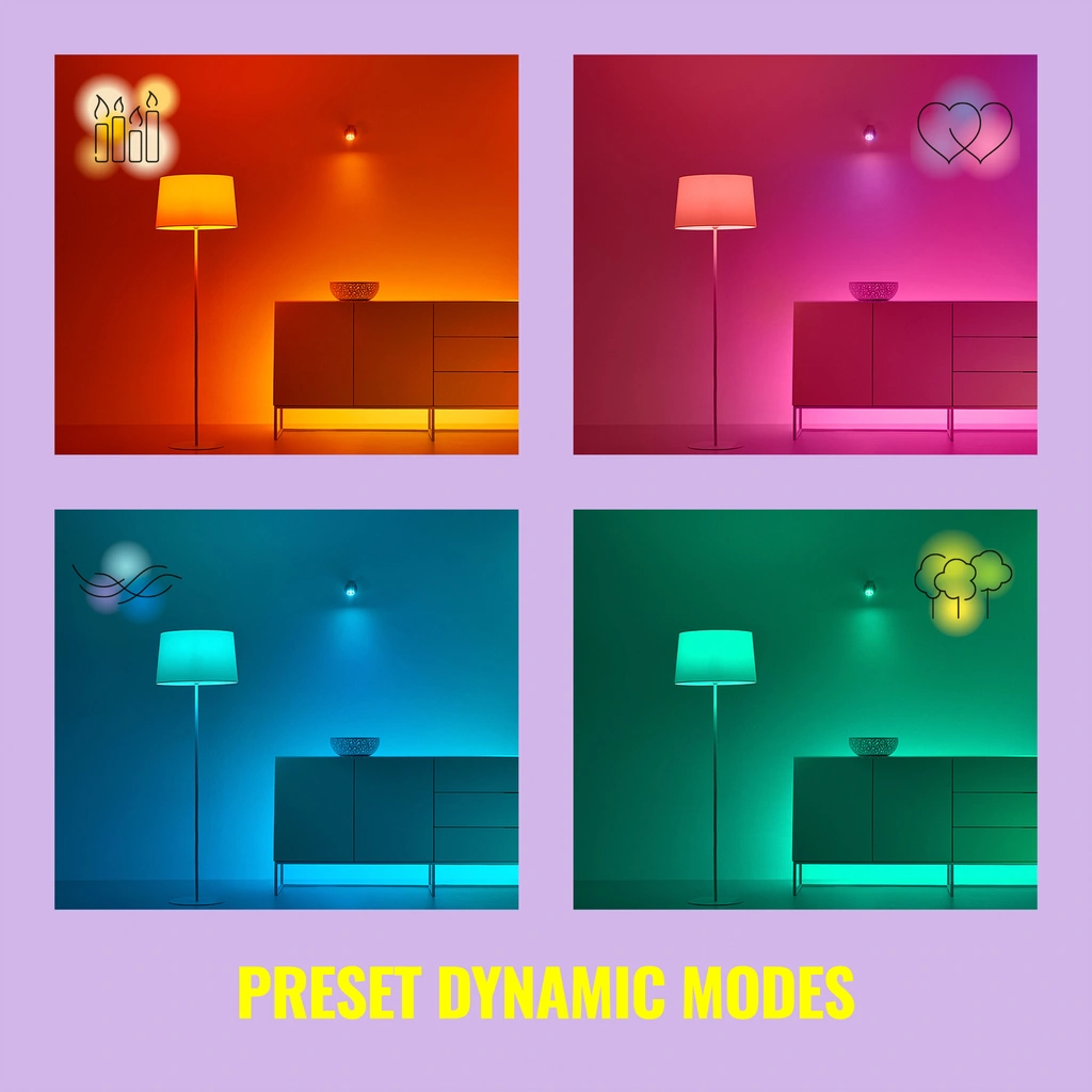 WiFi Smart LED GU10 50W 345lm Färg + Varm-kallvit 2-pack