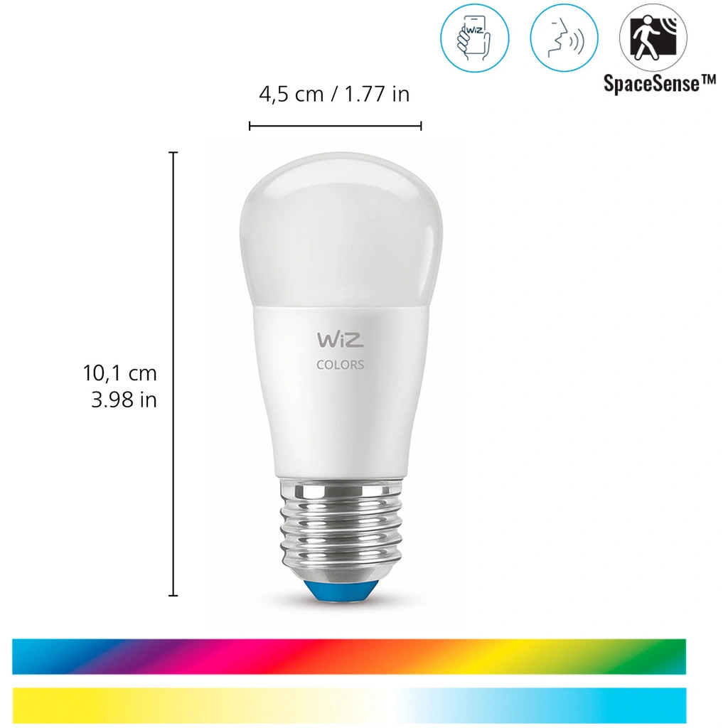 WiFi Smart LED E27 P45 40W 470lm Färg