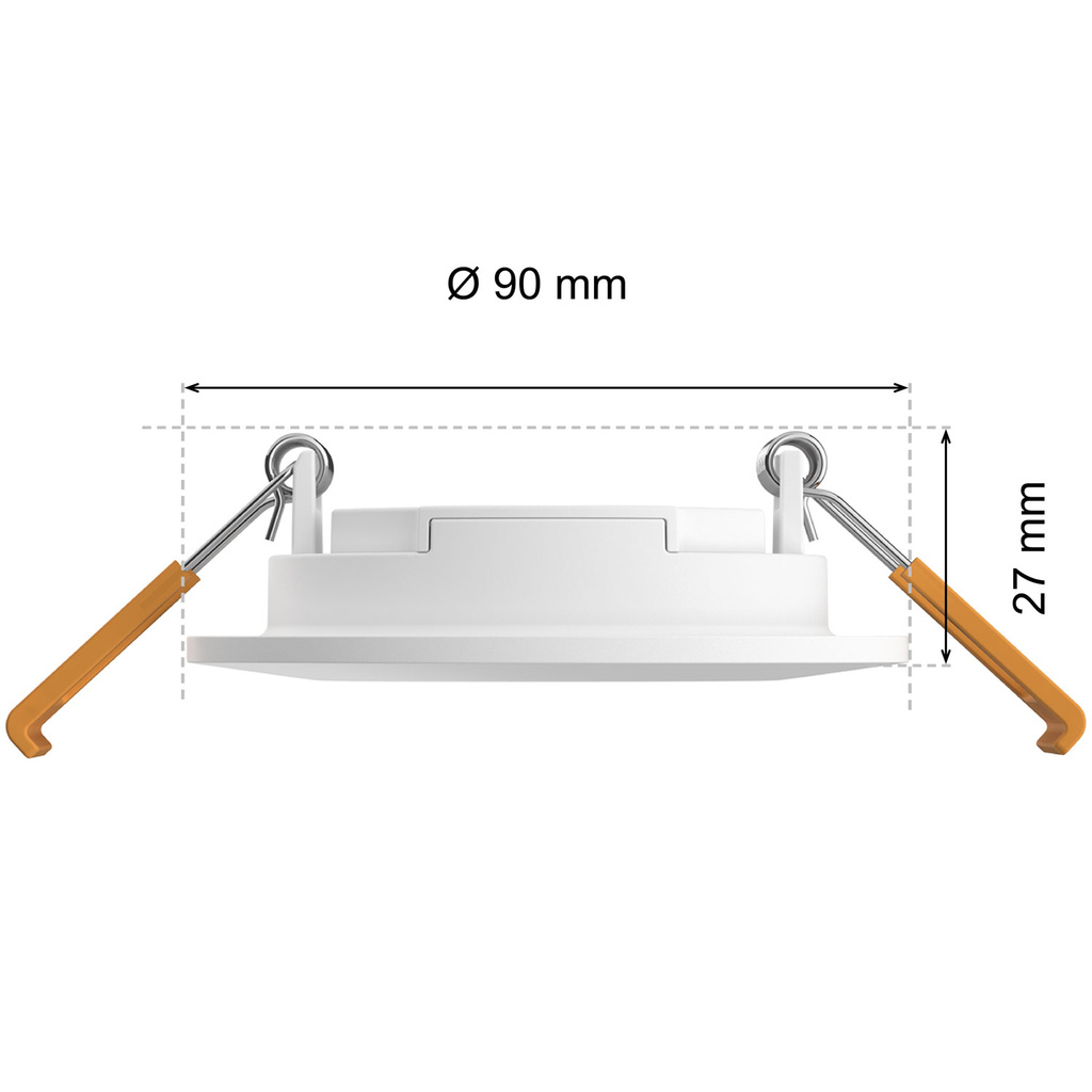 Slim Downlight S 90mm White and Color Ambiance Vit 1-pack