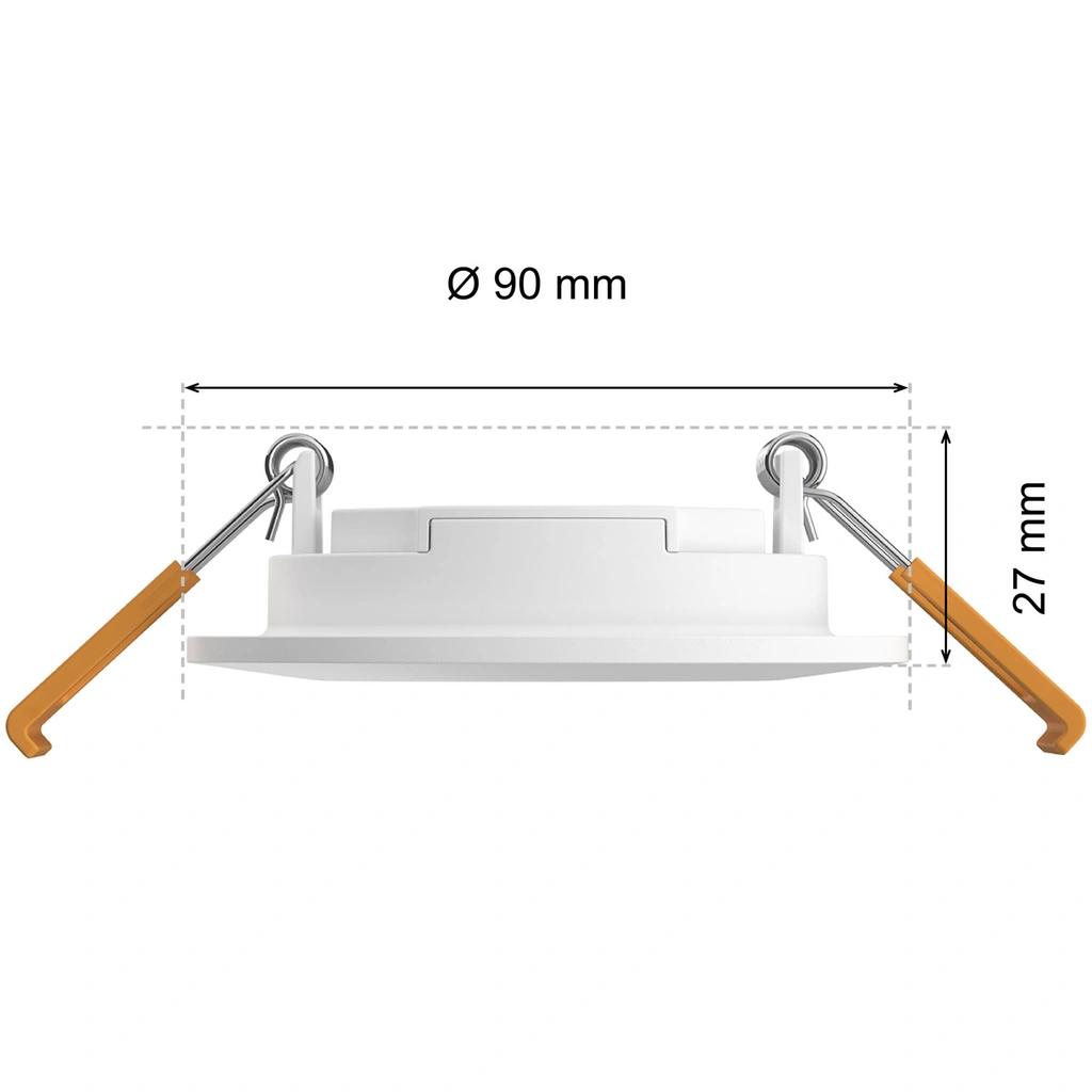 Slim Downlight S 90mm White and Color Ambiance Vit 1-pack