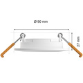 Slim Downlight S 90mm White and Color Ambiance Vit 1-pack