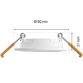 Slim Downlight S 90mm White and Color Ambiance Vit 1-pack
