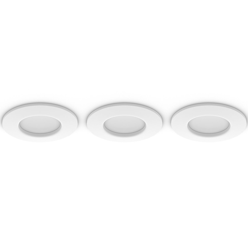 Slim Downlight S 90mm White and Color Ambiance Vit 3-pack