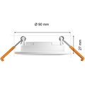 Slim Downlight S 90mm White and Color Ambiance Vit 3-pack