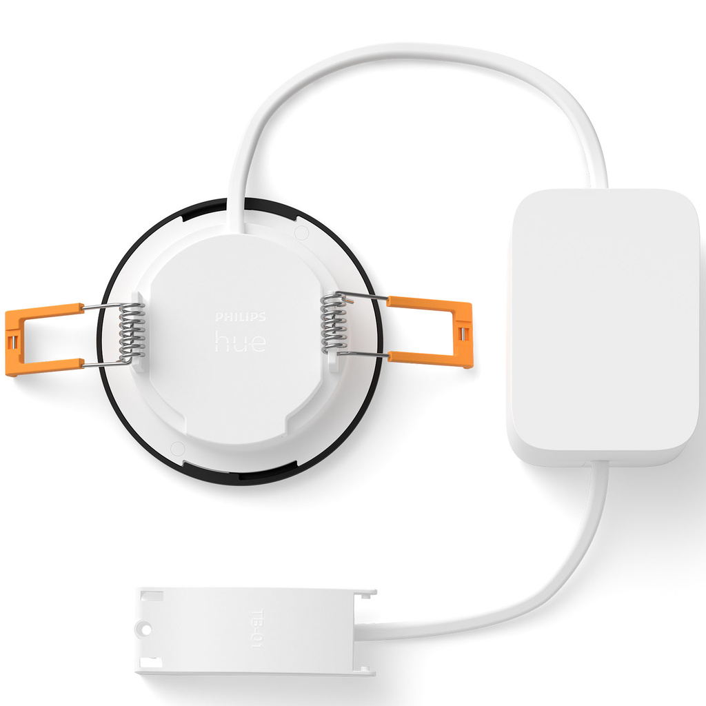 Slim Downlight S 90mm White and Color Ambiance Svart 1-pack