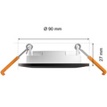 Slim Downlight S 90mm White and Color Ambiance Svart 1-pack