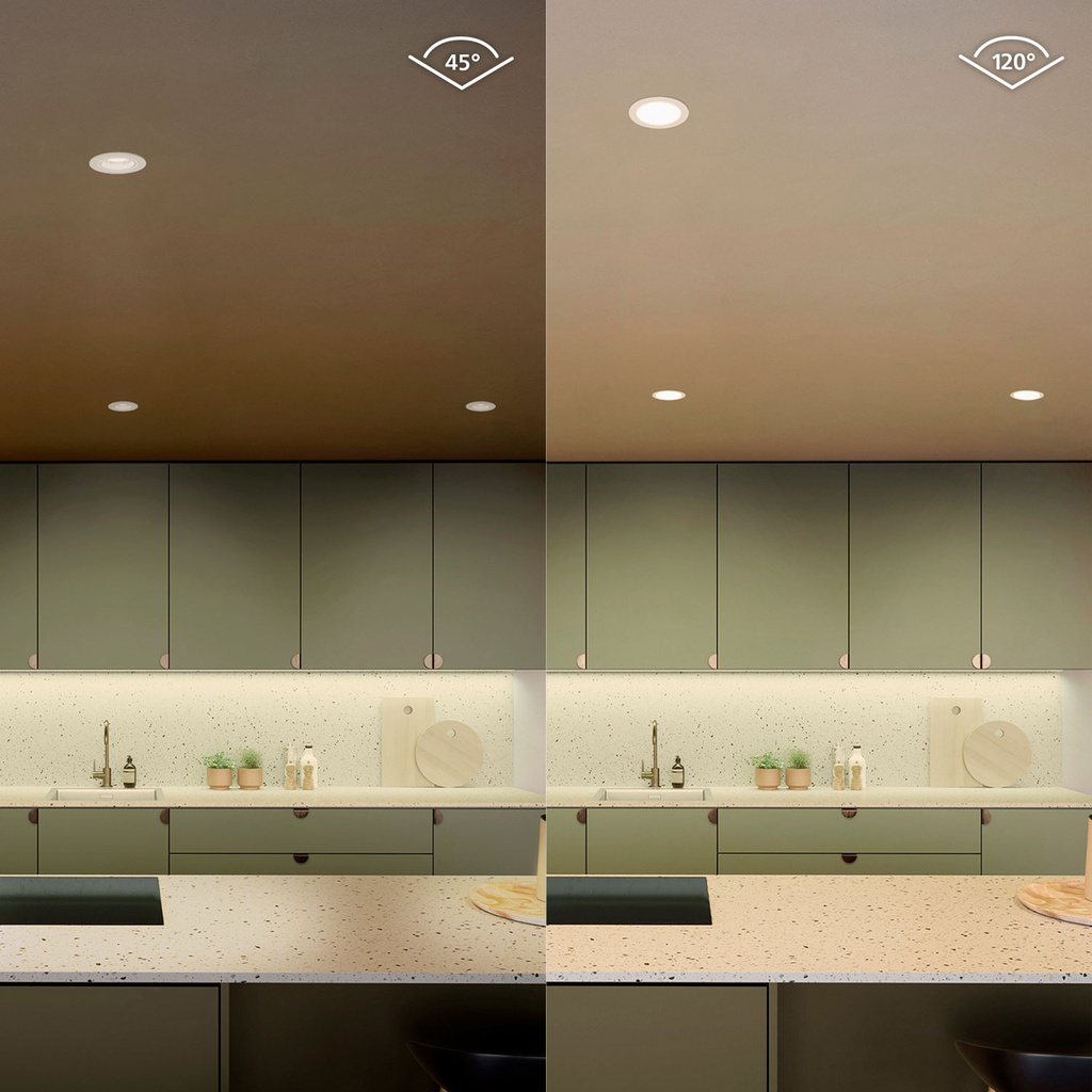 Slim Downlight L 170mm White and Color Ambiance Vit 1-pack