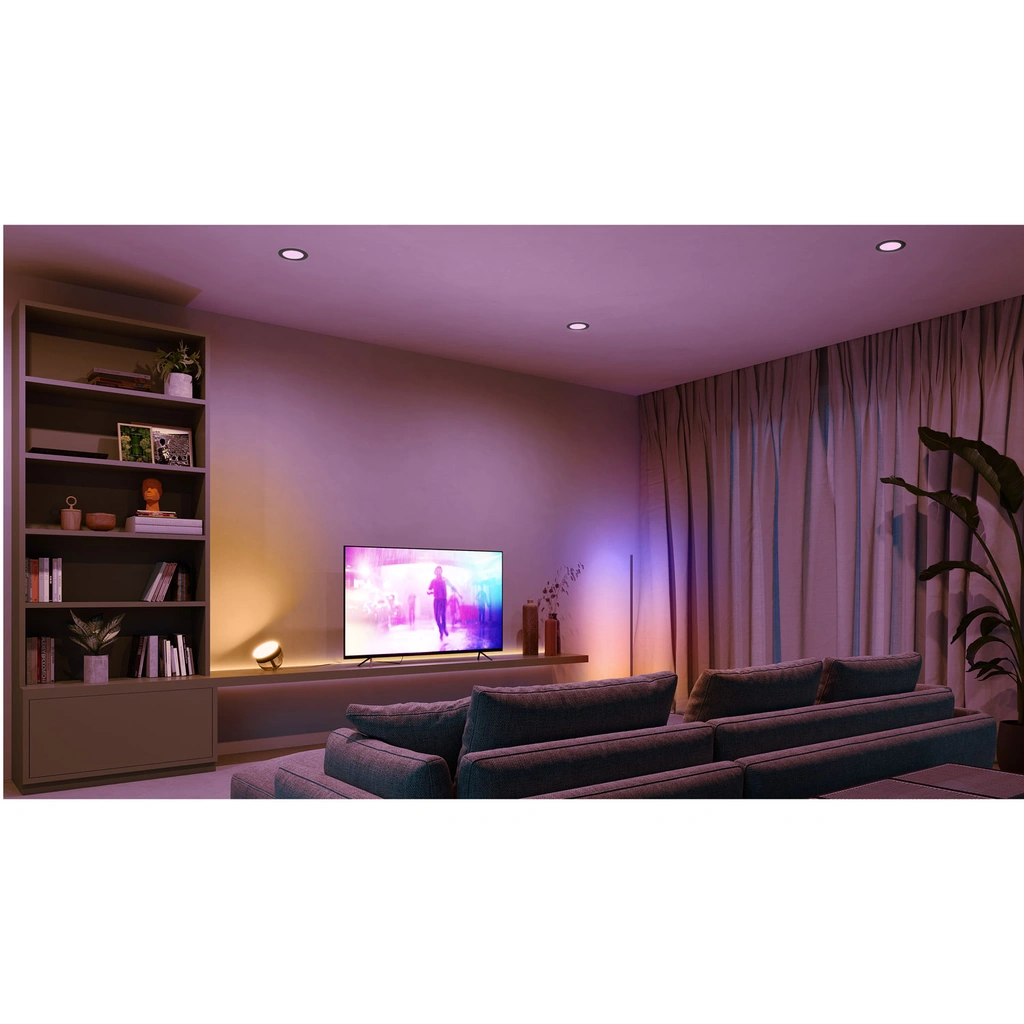 Slim Downlight L 170mm White and Color Ambiance Svart 1-pack