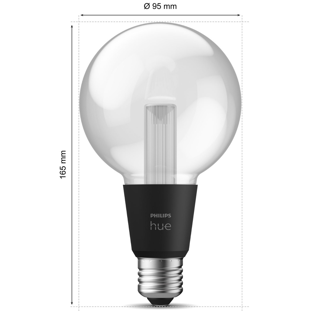Lightguide Globe 95mm E27 White and Color Ambiance