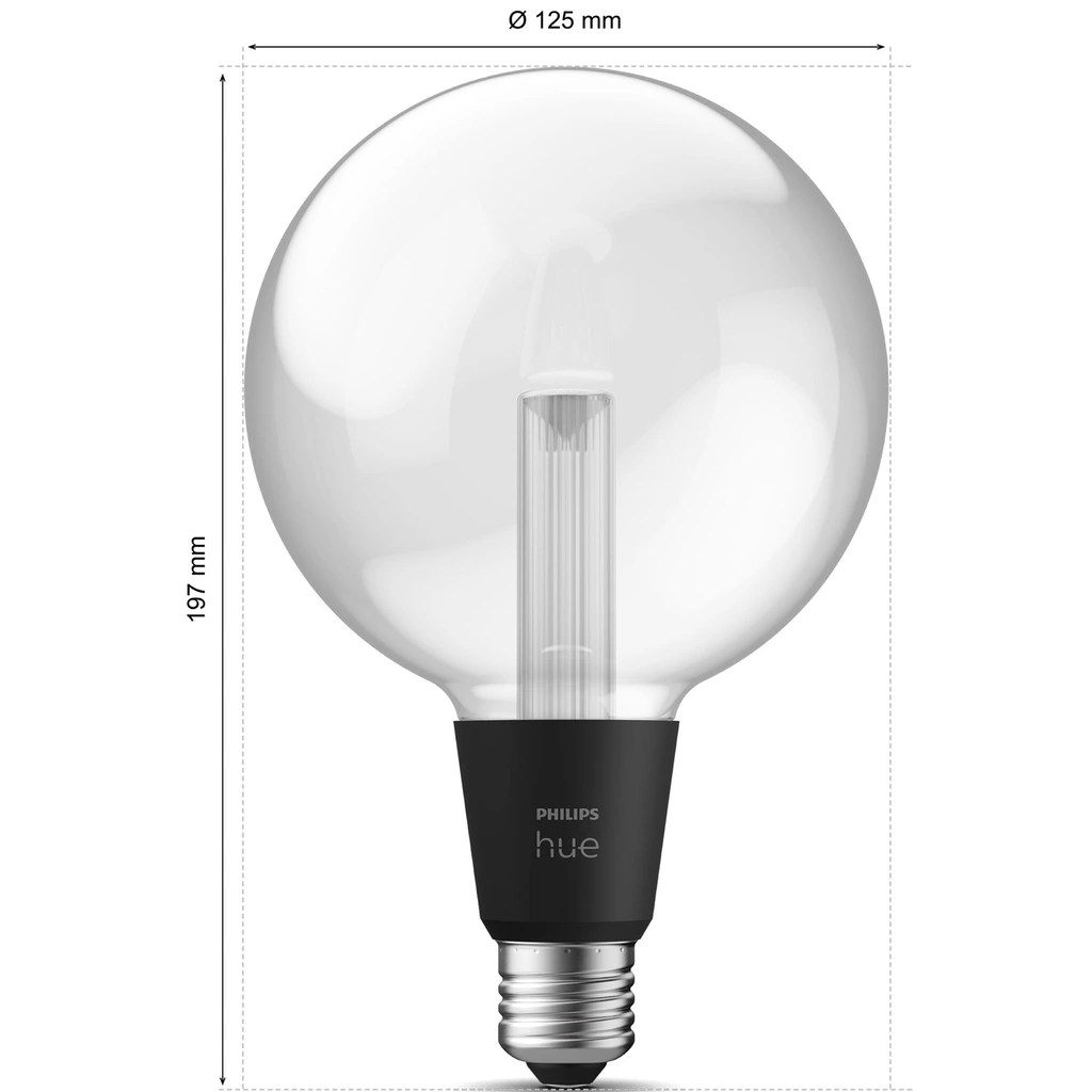 Lightguide Globe Large 125mm E27 White and Color Ambiance