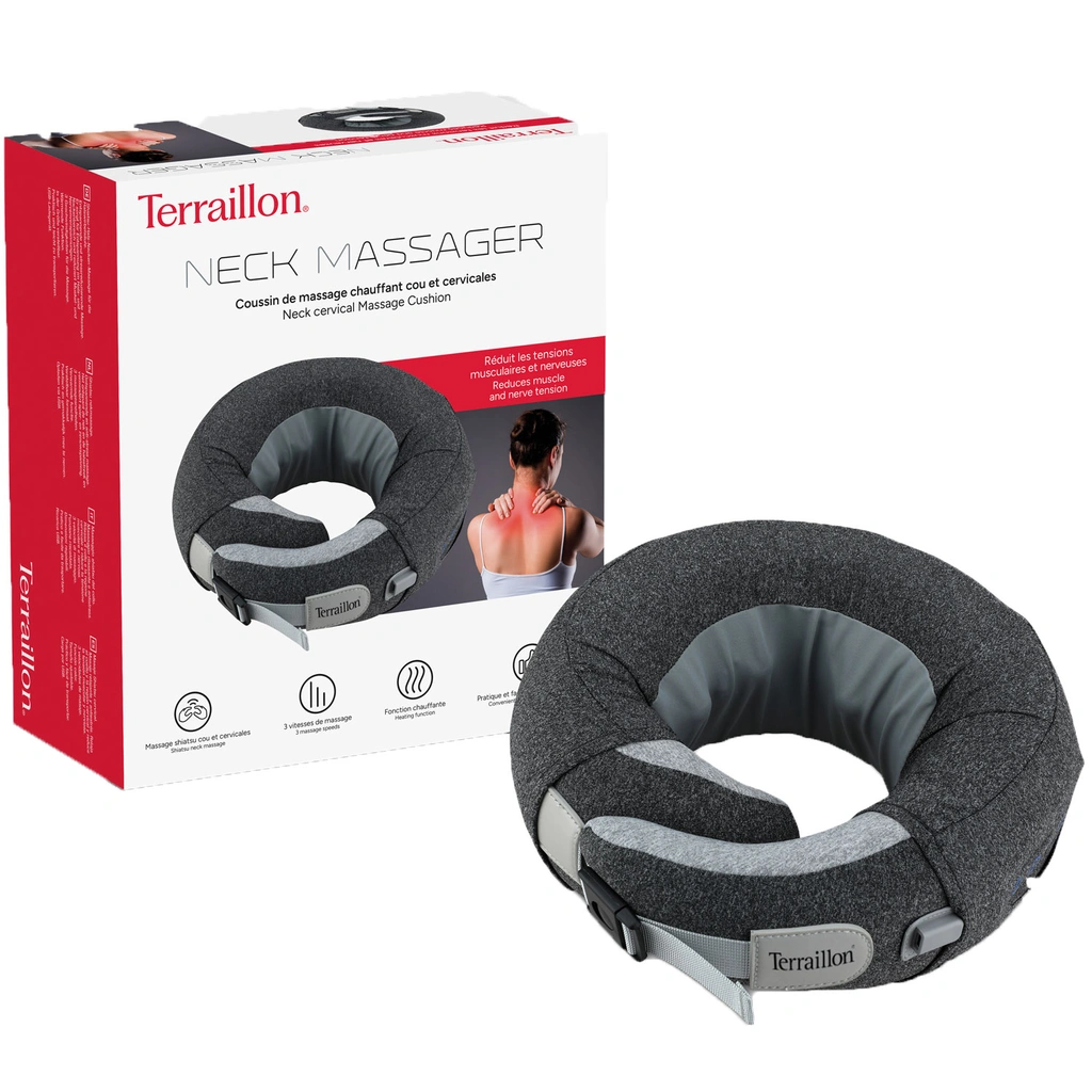 Nackmassage Shiatsu 3 hastigheter, 2 rotation, uppvärmning & USB-C