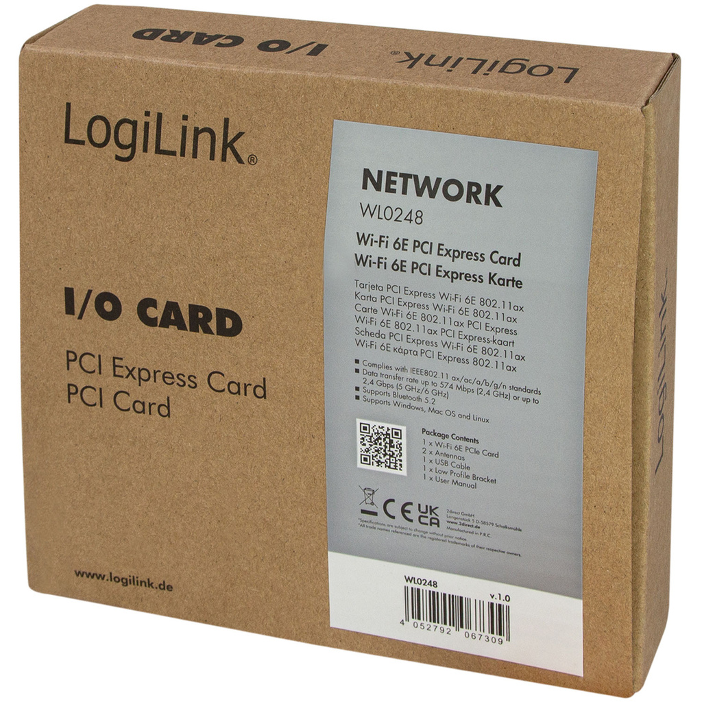 Wi-Fi 6E AX5400 PCIe-kort med Bluetooth 5.2