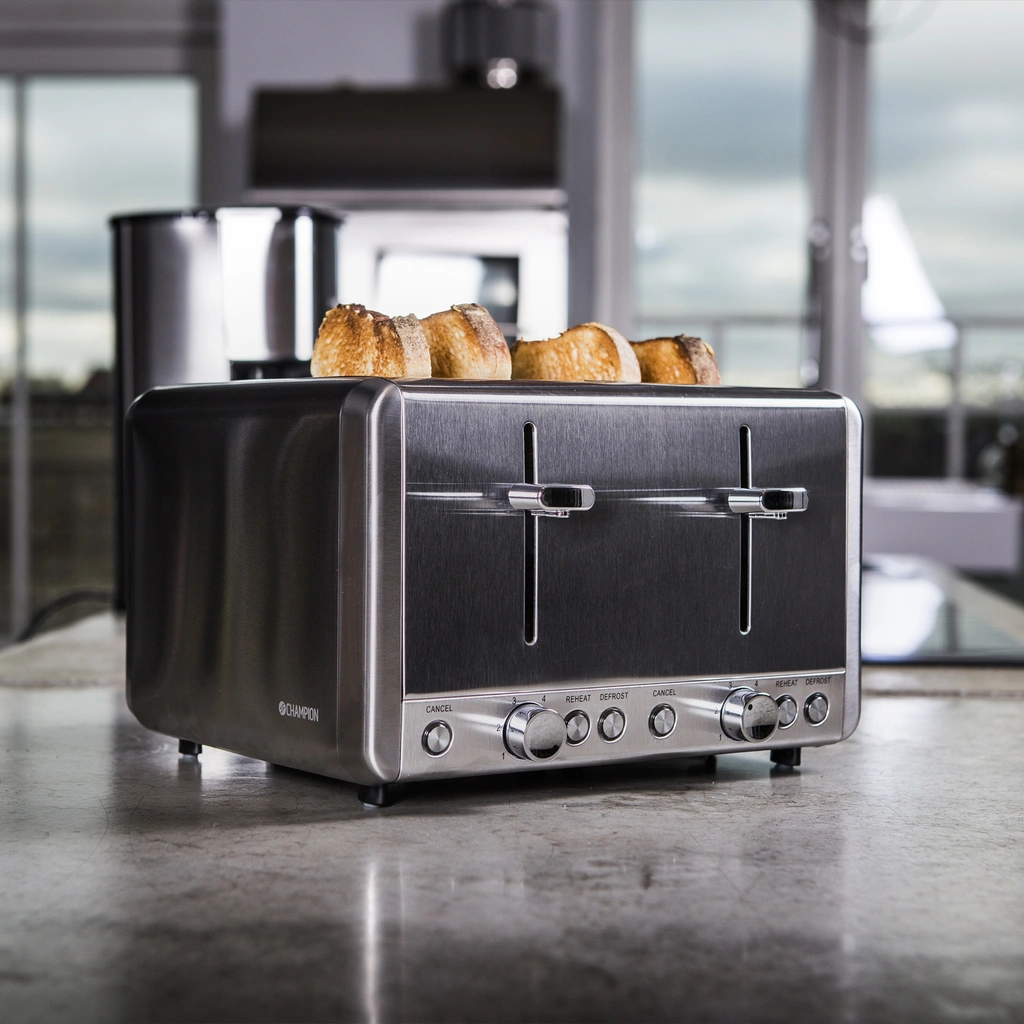 Brödrost 4 skivor 1850W BR420 Rostfri