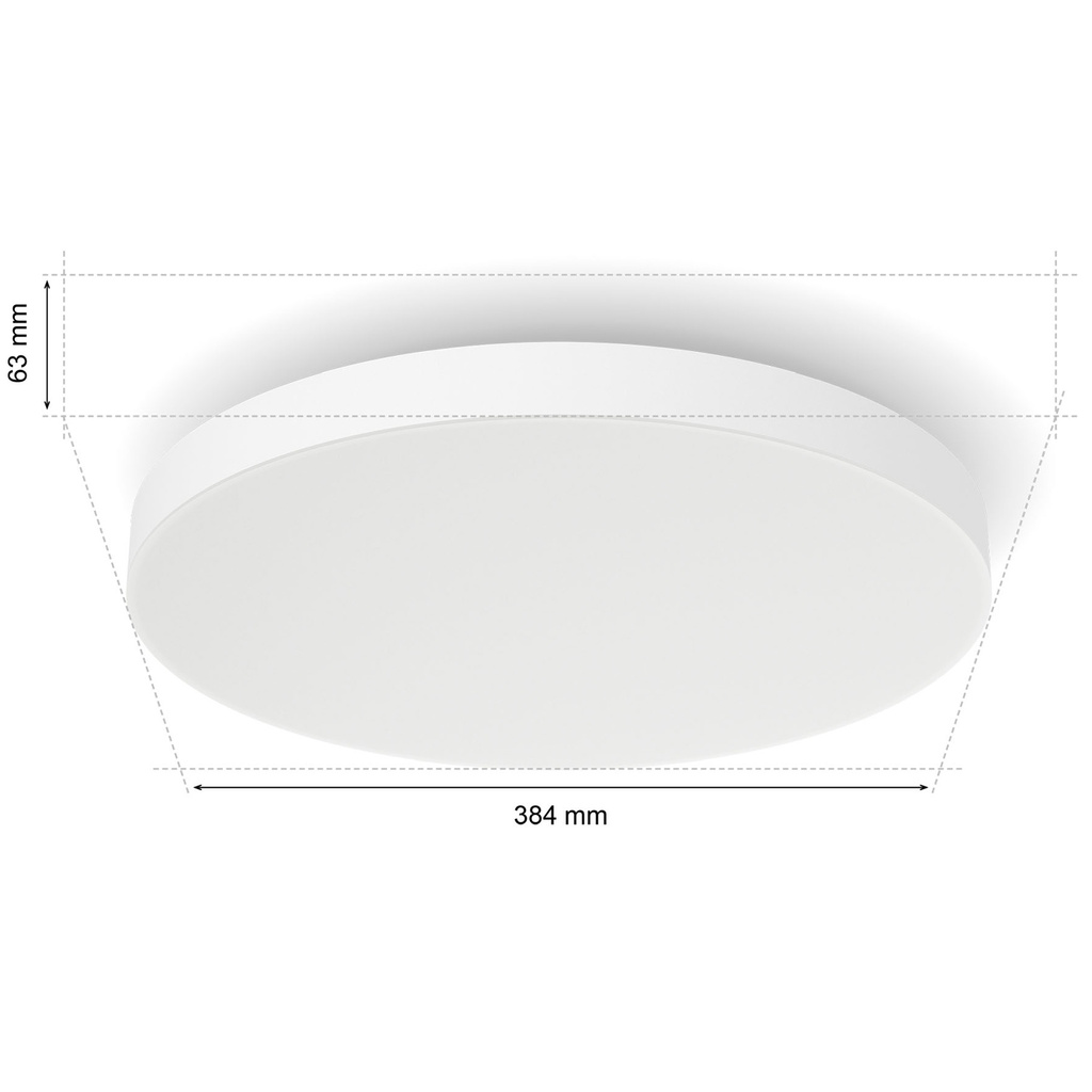 Datura liten takplafond Ø38,4 cm White and color ambiance 3300 lm